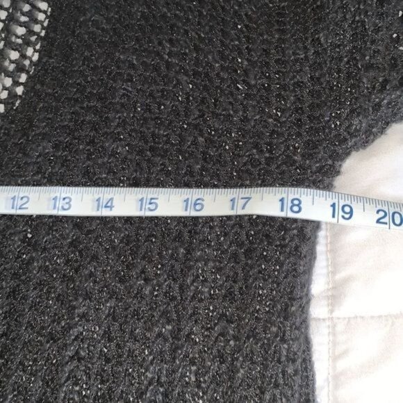 Arizona Jeans Black Knit Lace Hem Cardigan Sweater XXL - Picture 9 of 9